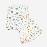Muslin Jabla & Shorts set - Animals